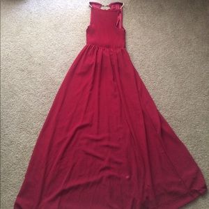 Long halter formal dress
